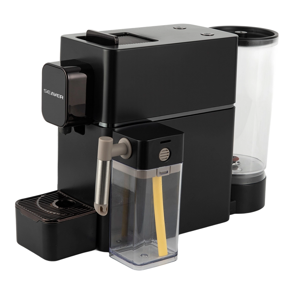 Cafeteira com cápsula com função de leite